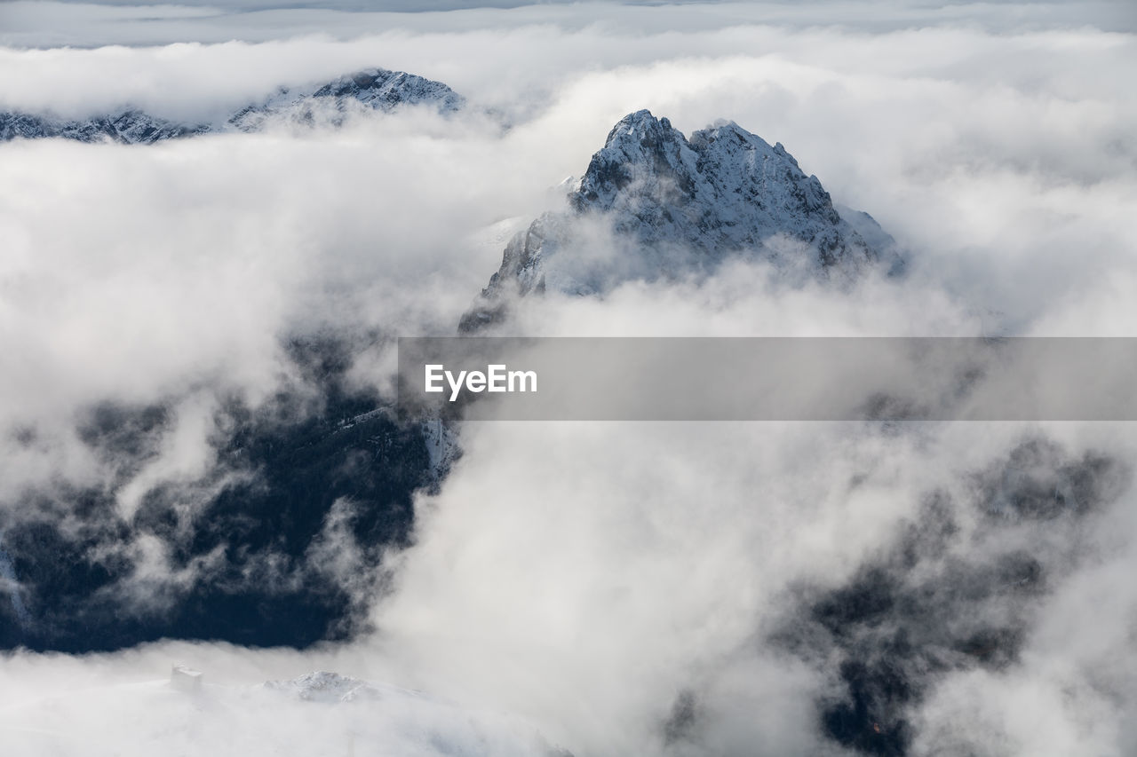 View from sass pordoi, dolomites. italy