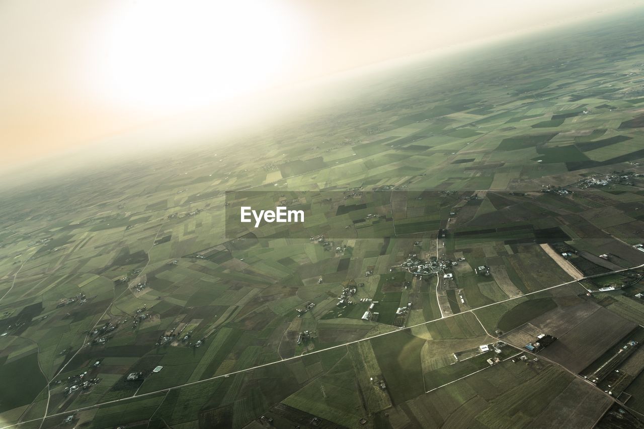 AERIAL VIEW OF LANDSCAPE AGAINST SKY