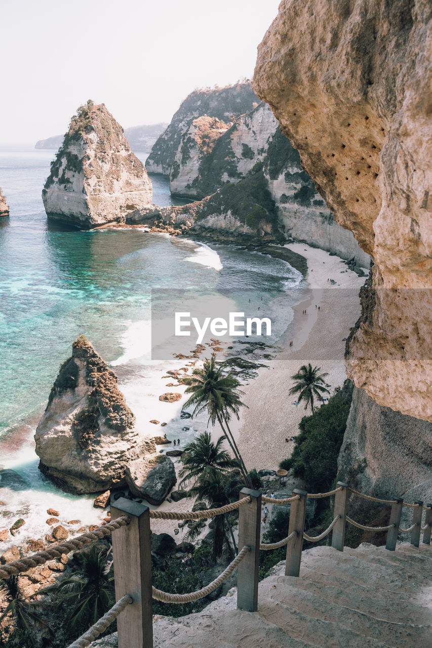 SCENIC VIEW OF ROCKY BEACH