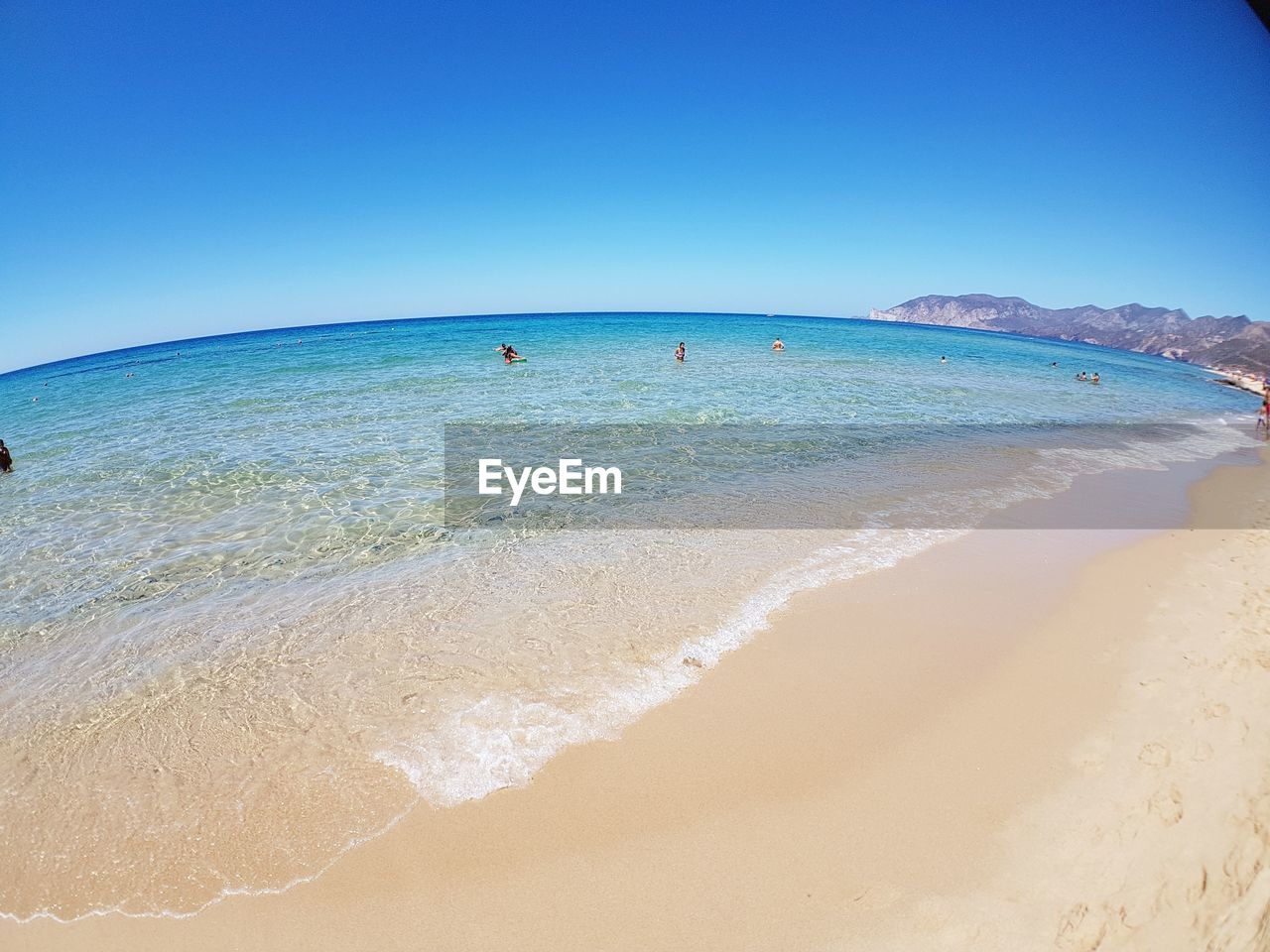 SCENIC VIEW OF BEACH AGAINST CLEAR SKY