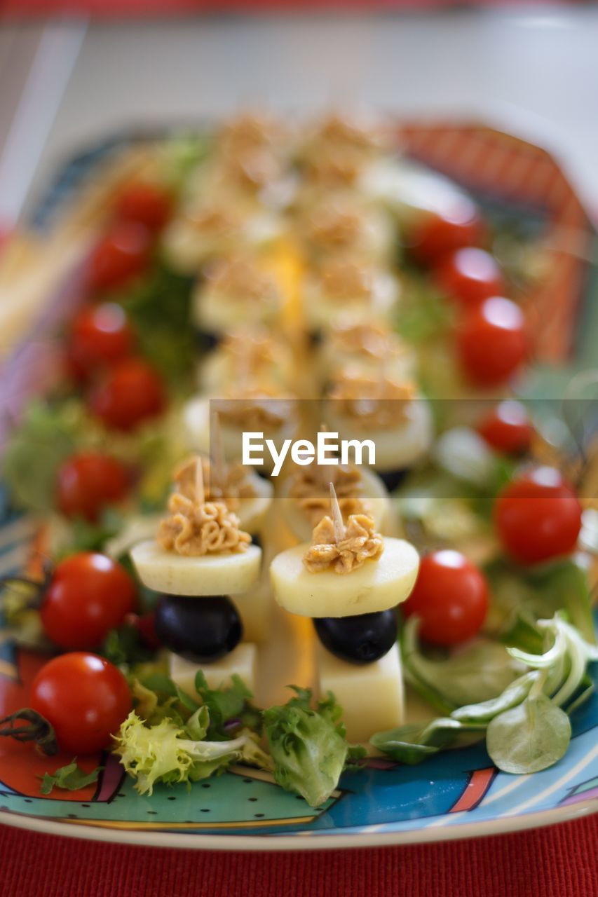 CLOSE-UP OF MEAL SERVED IN PLATE