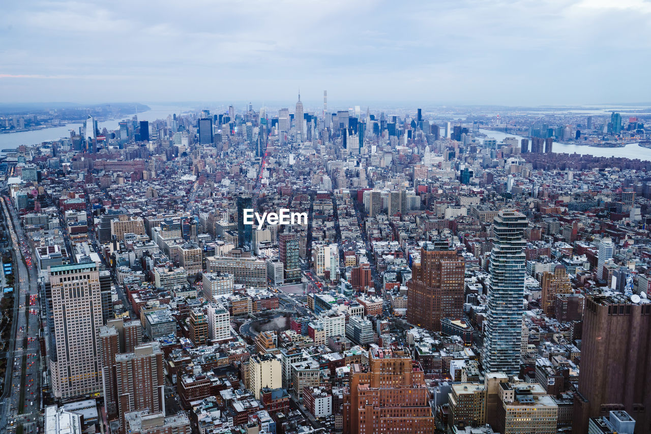 Aerial view of city