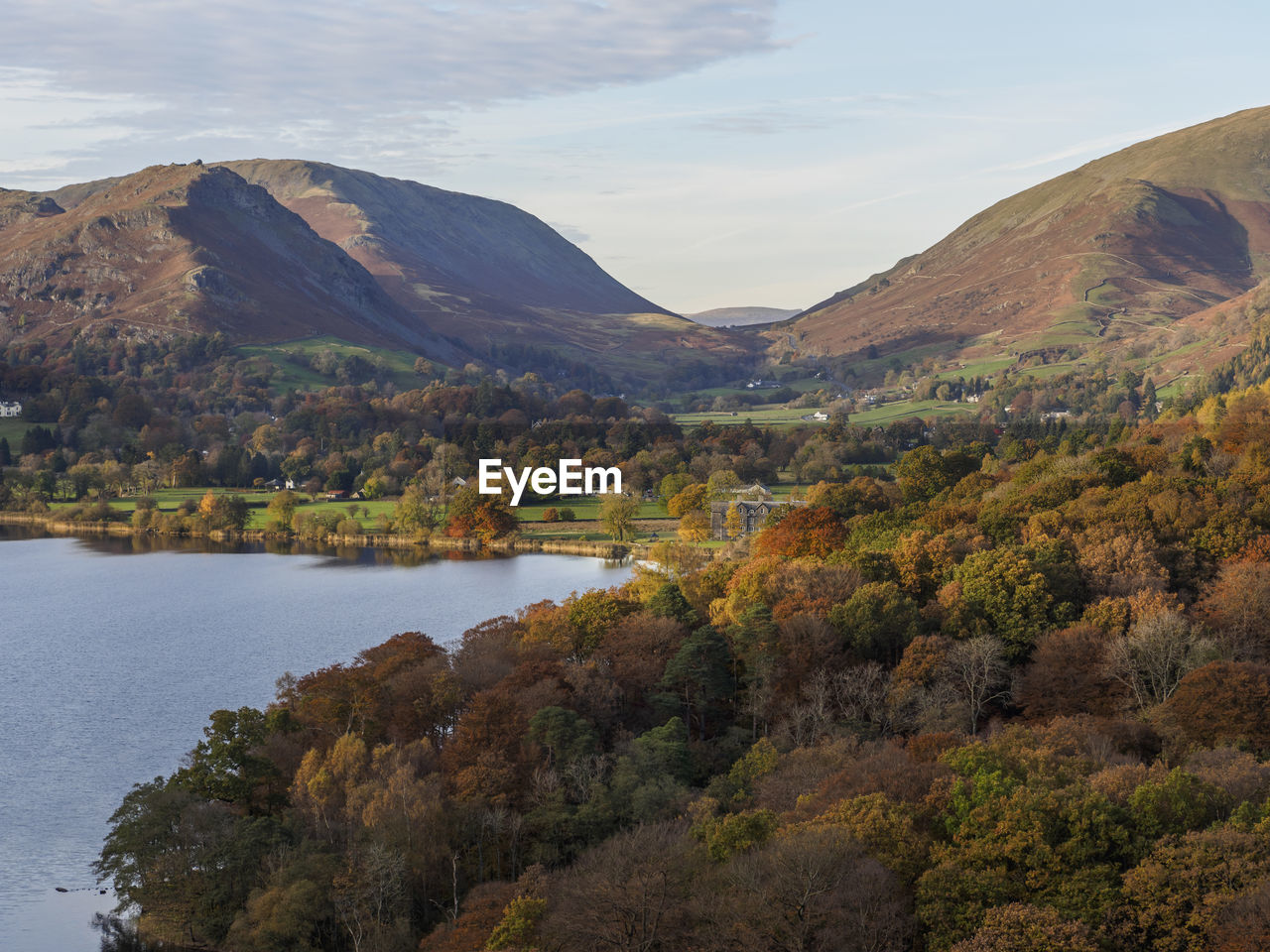 View of lake with mountain in background