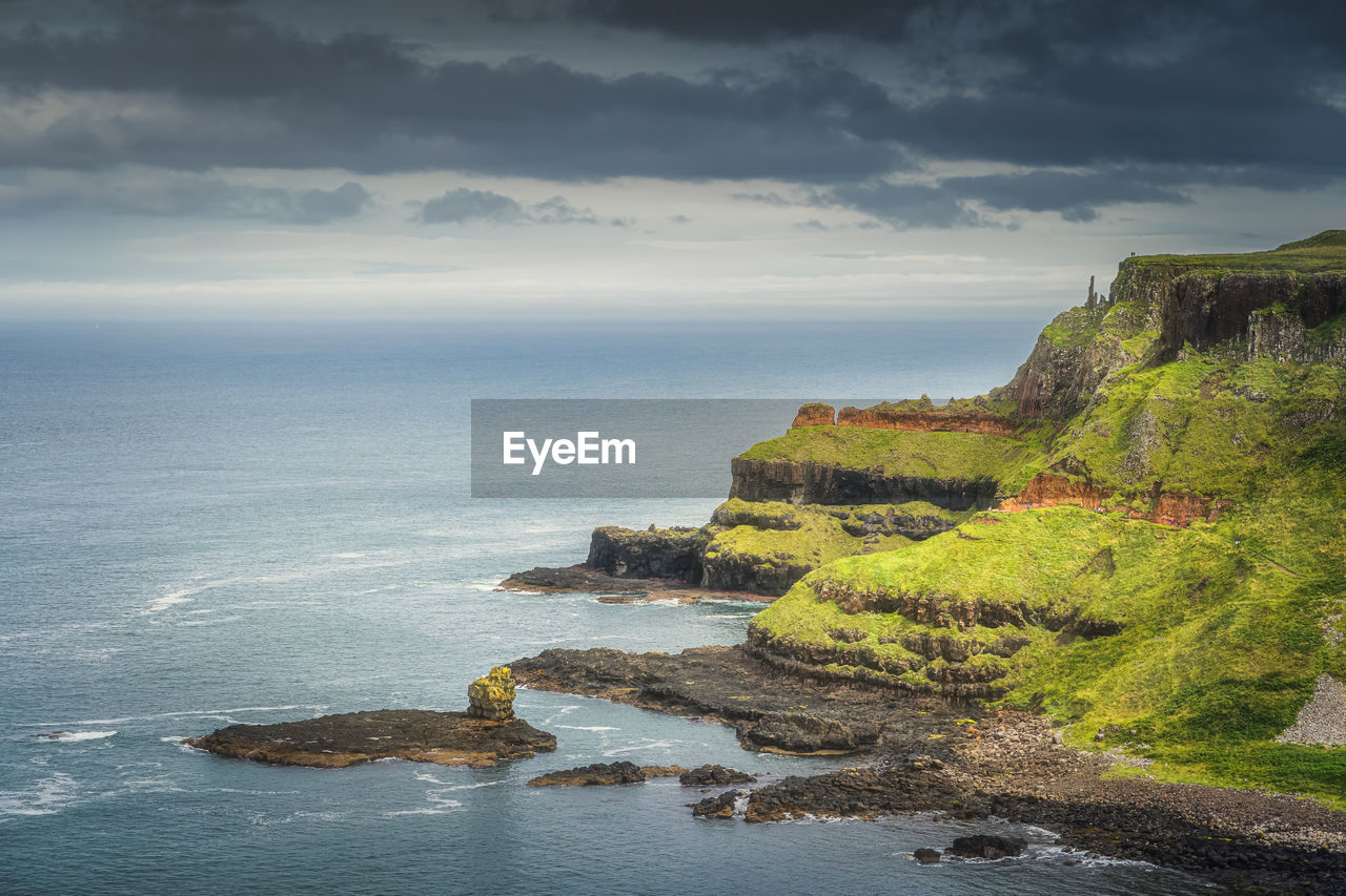 ROCK FORMATIONS BY SEA AGAINST SKY