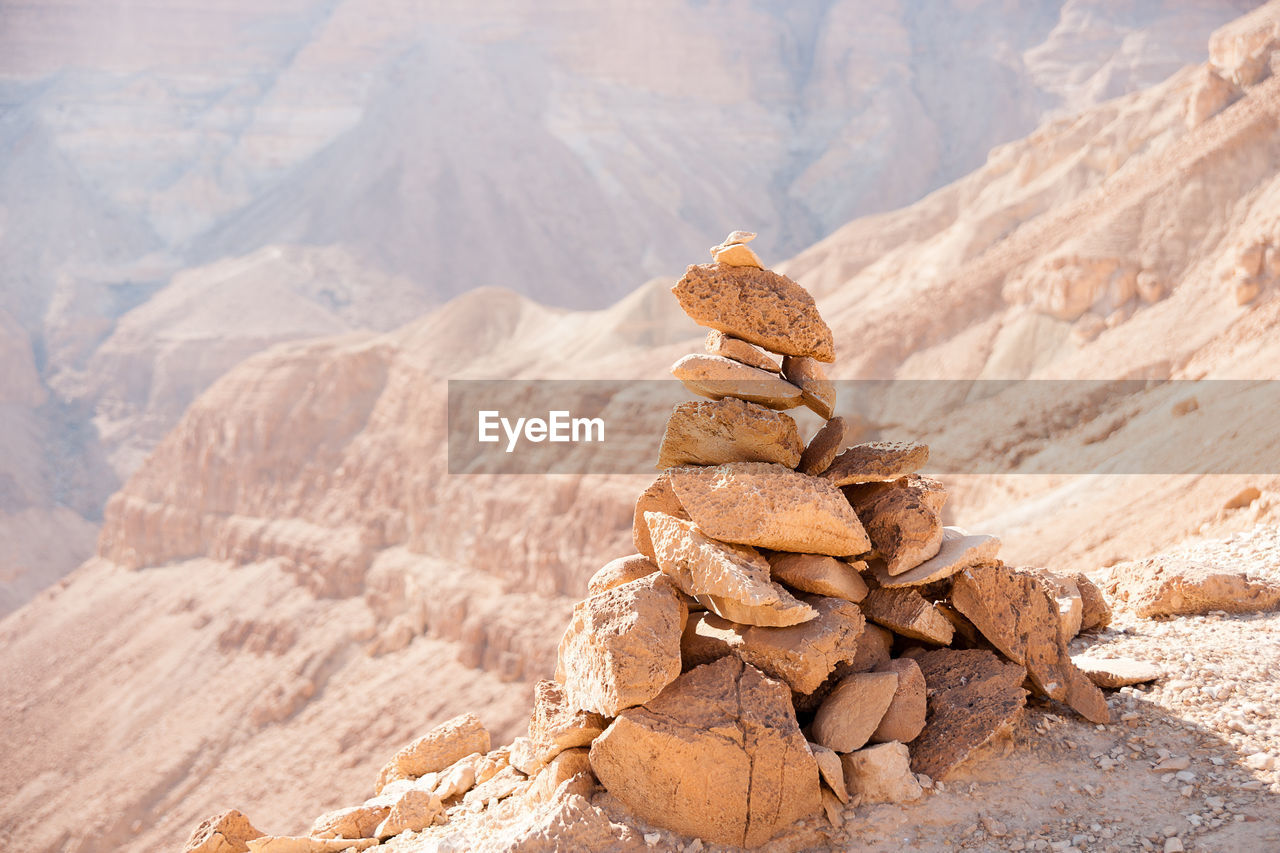 STACK OF ROCK ON LAND