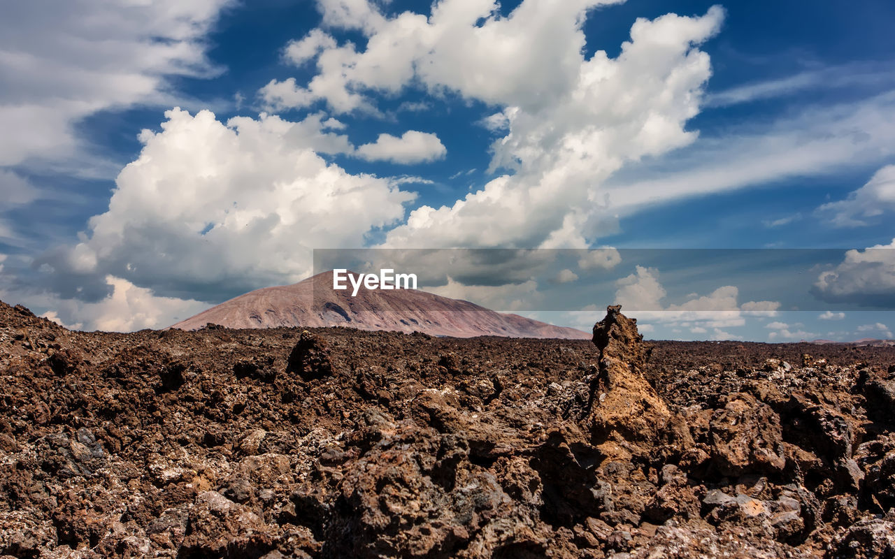 Scenic view of desert against sky