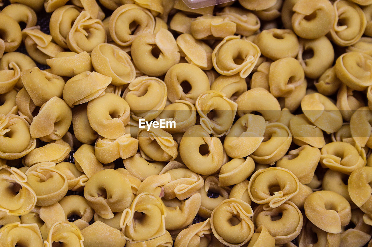 Full frames shot of tortellini