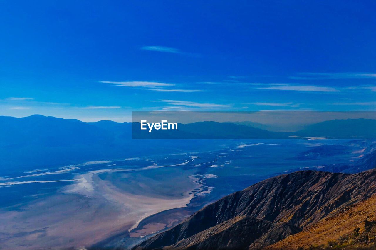 AERIAL VIEW OF MOUNTAIN RANGE