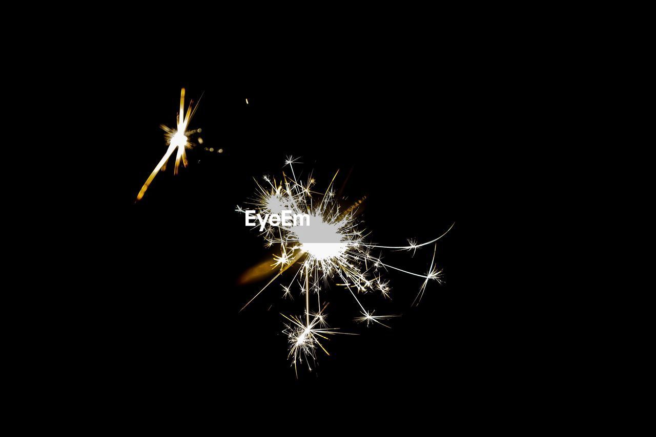 Blurred motion of sparkler at night