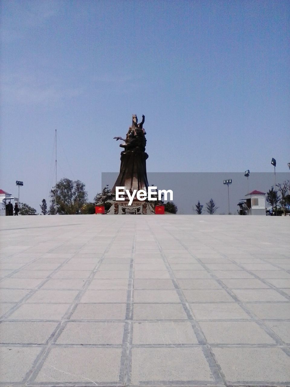 Statue in empty square