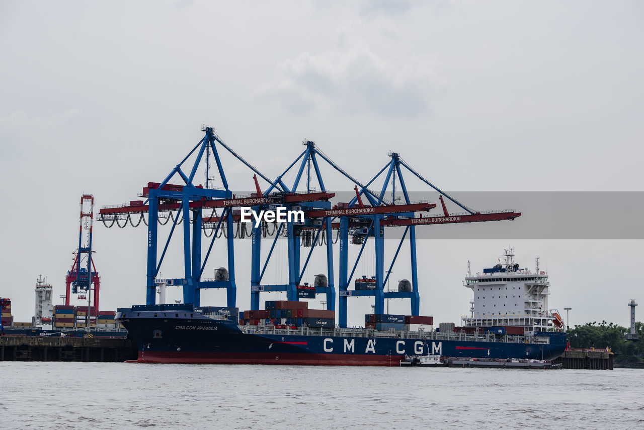 COMMERCIAL DOCK AGAINST SKY