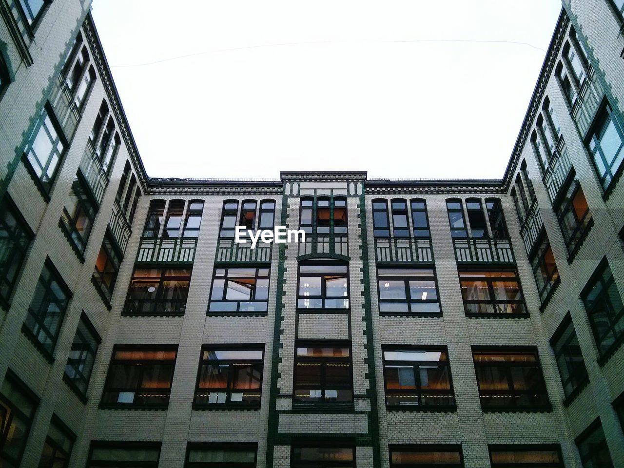 Low angle view of building against clear sky