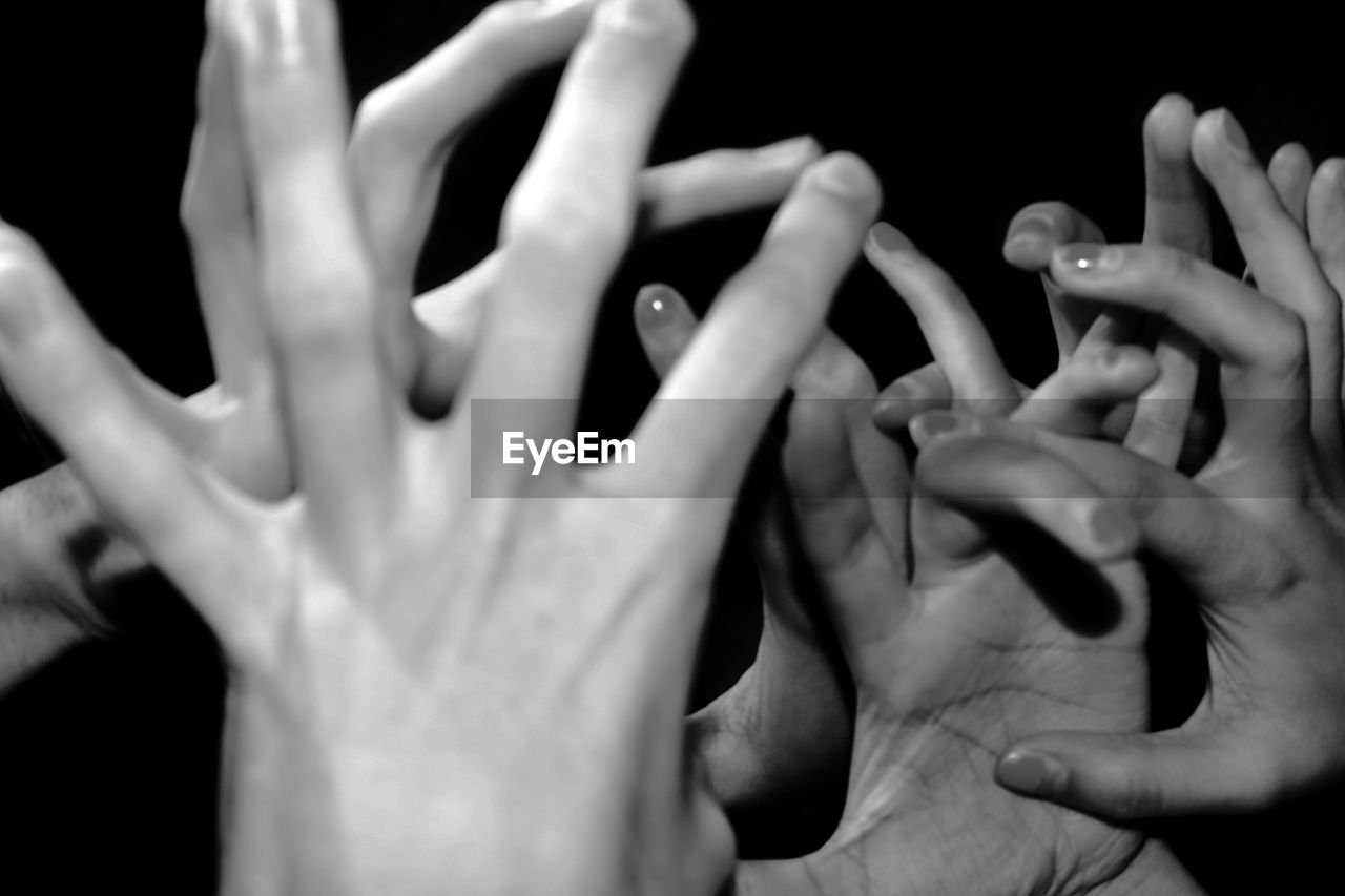 Close up of human hands
