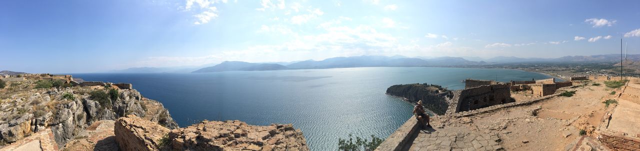 Panoramic view of sea against sky