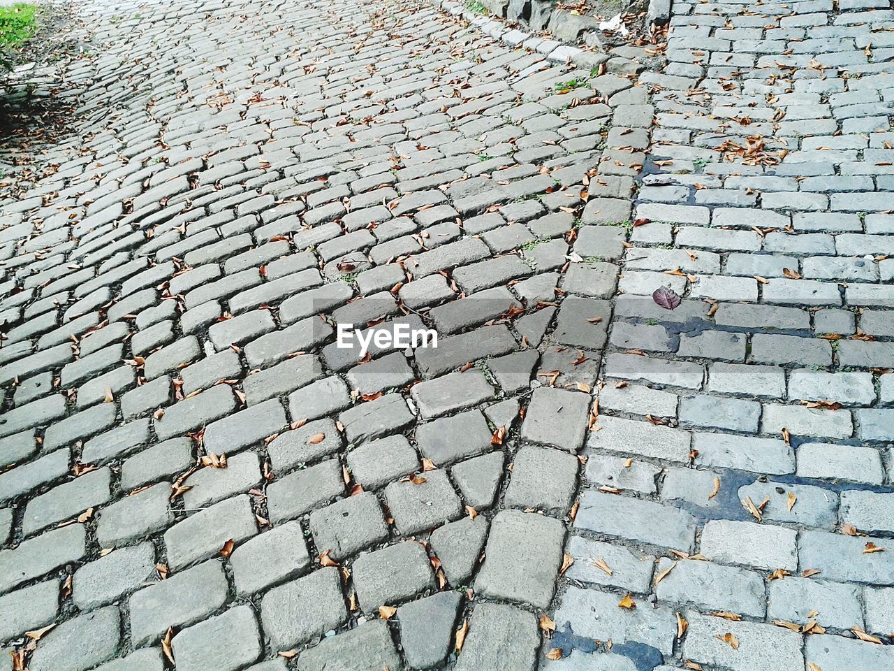 Full frame shot of cobbled street