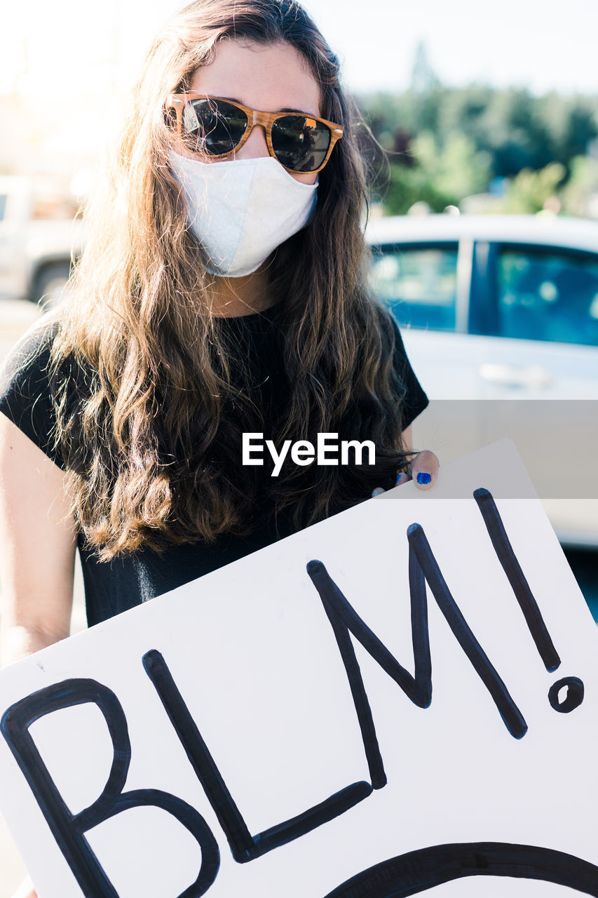 Peaceful demonstration in rural small town, california blm protest