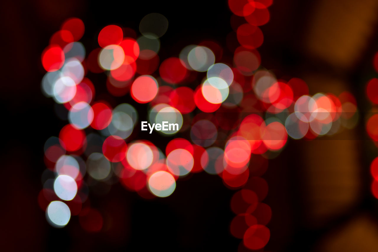 Defocused lights at night