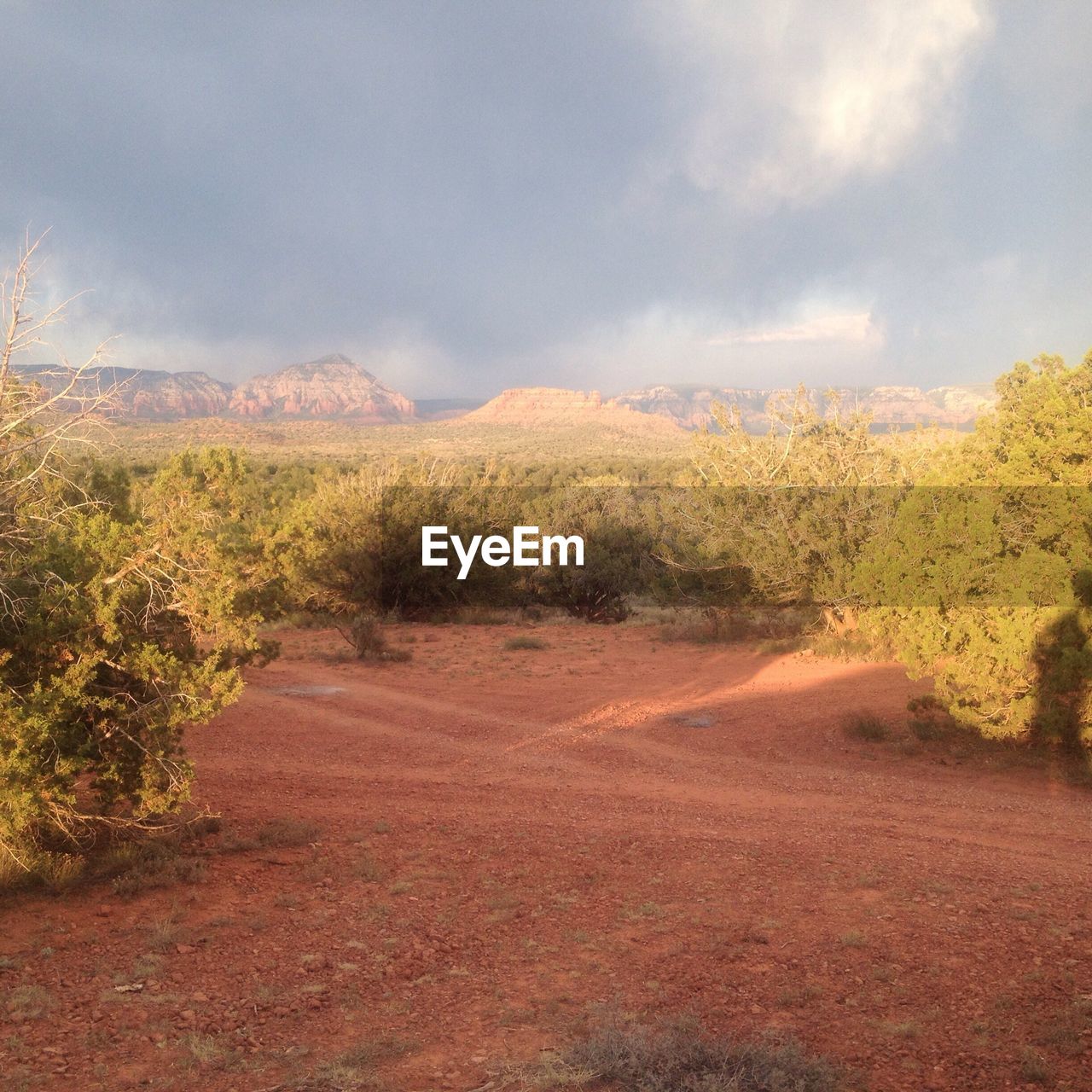 Scenic view of landscape against cloudy sky