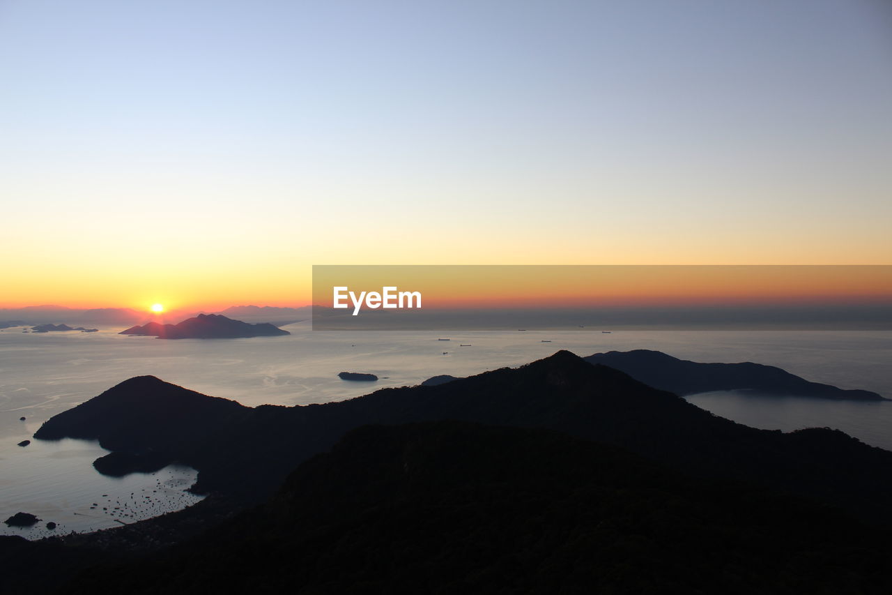 SCENIC VIEW OF SEA DURING SUNSET