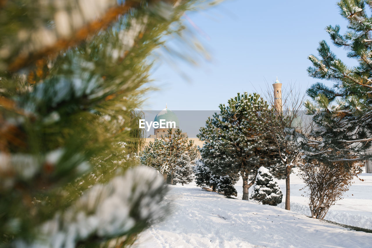 Tashkent, uzbekistan. december 2020. old town in winter