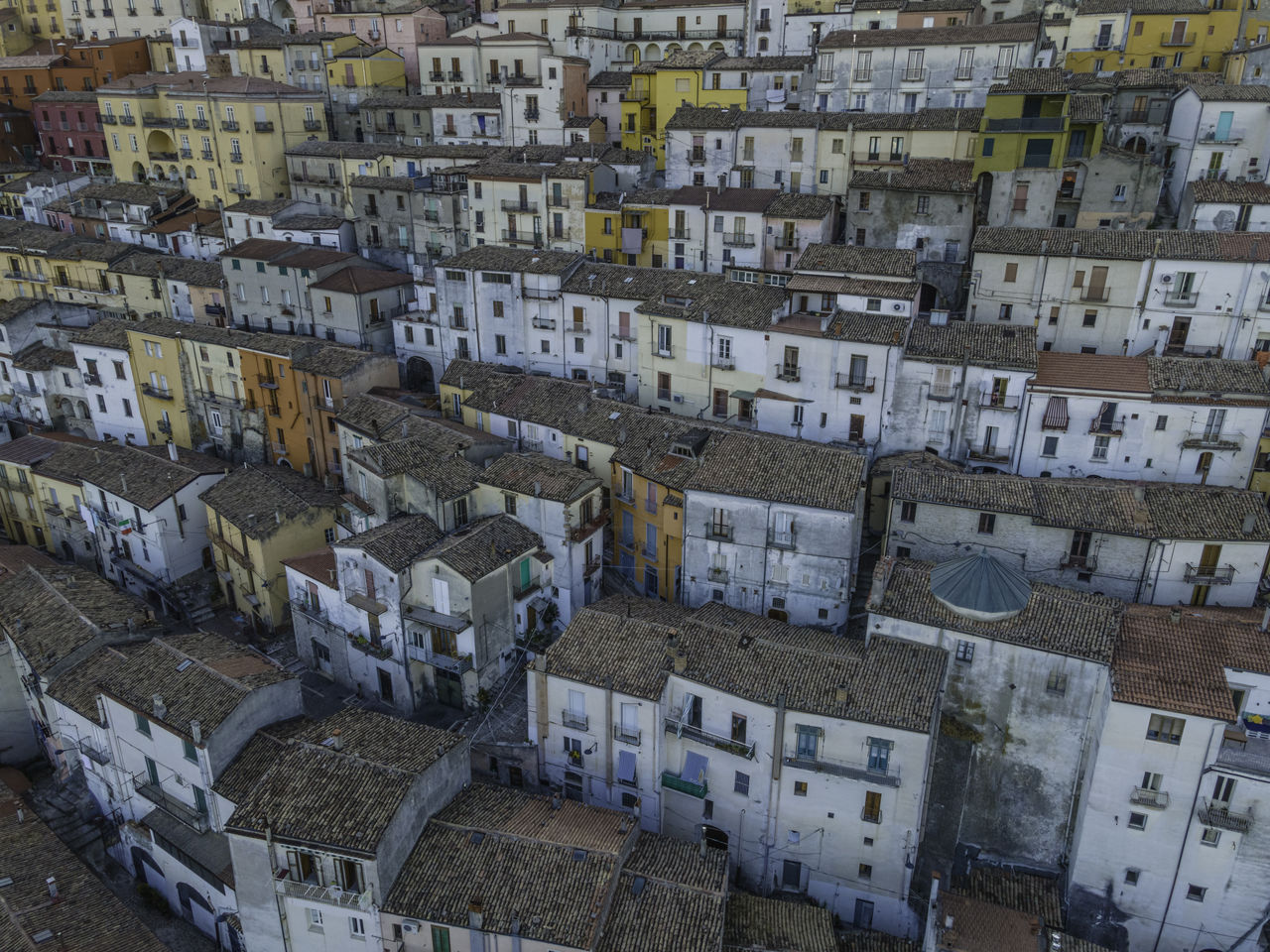 HIGH ANGLE VIEW OF CITY BUILDINGS