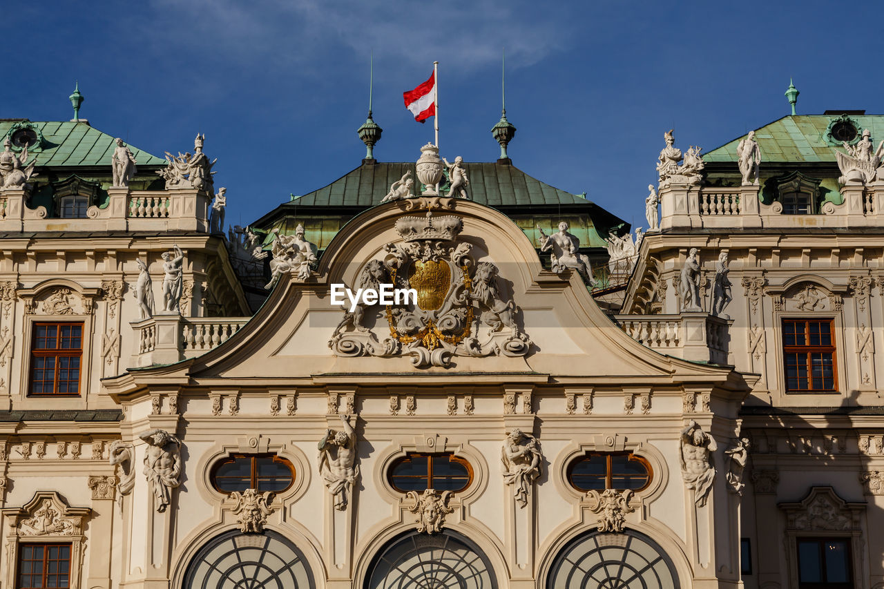 Low angle view of historic building against sky