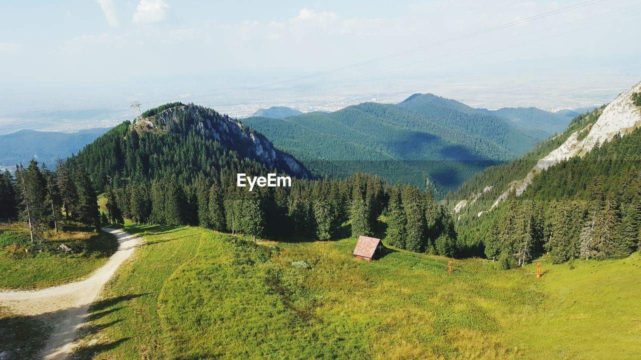 Panoramic view of mountains against sky