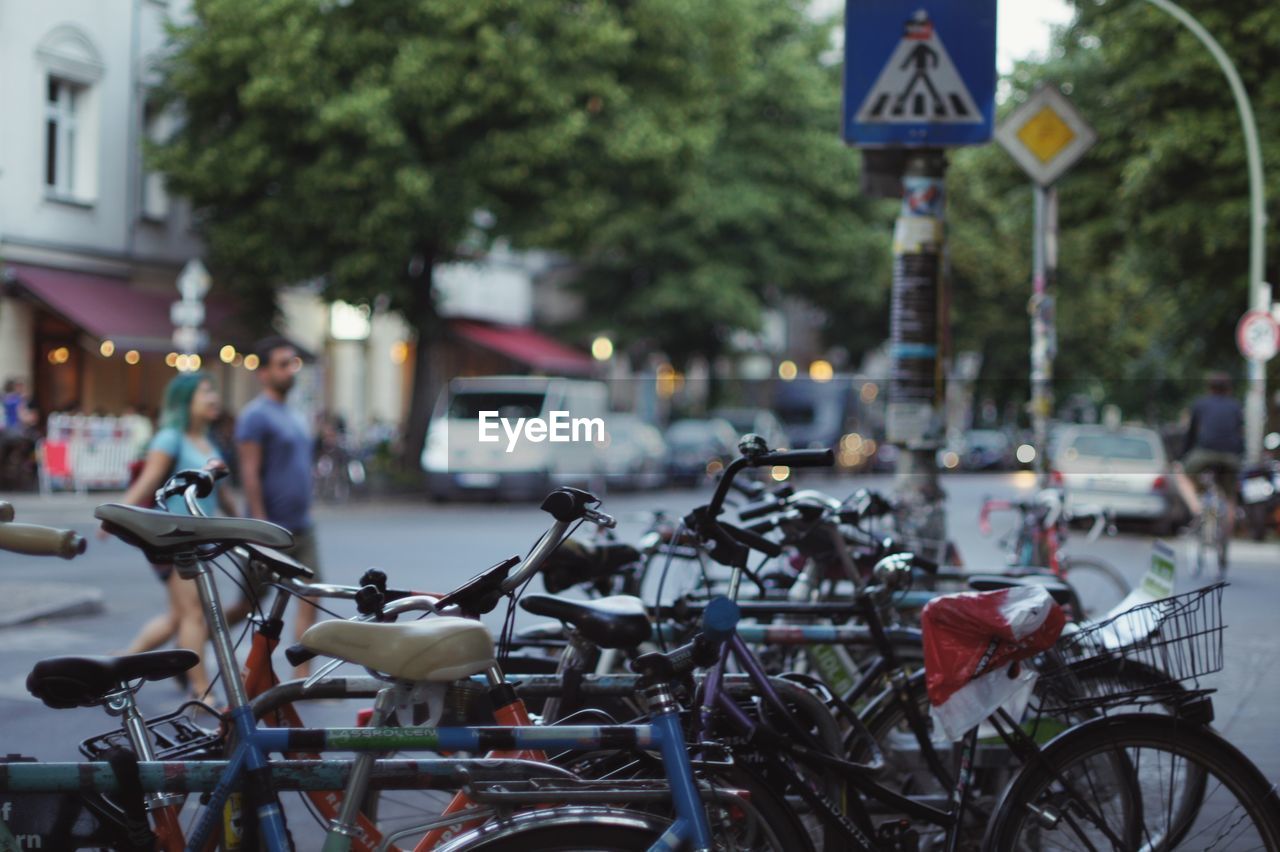 BICYCLE ON CITY STREET