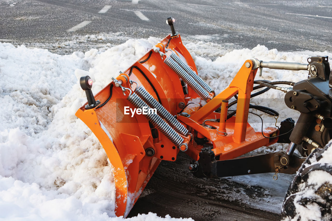 high angle view of snow on field during winter