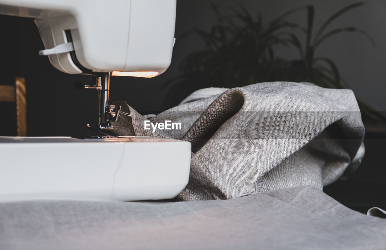 sewing machine at home