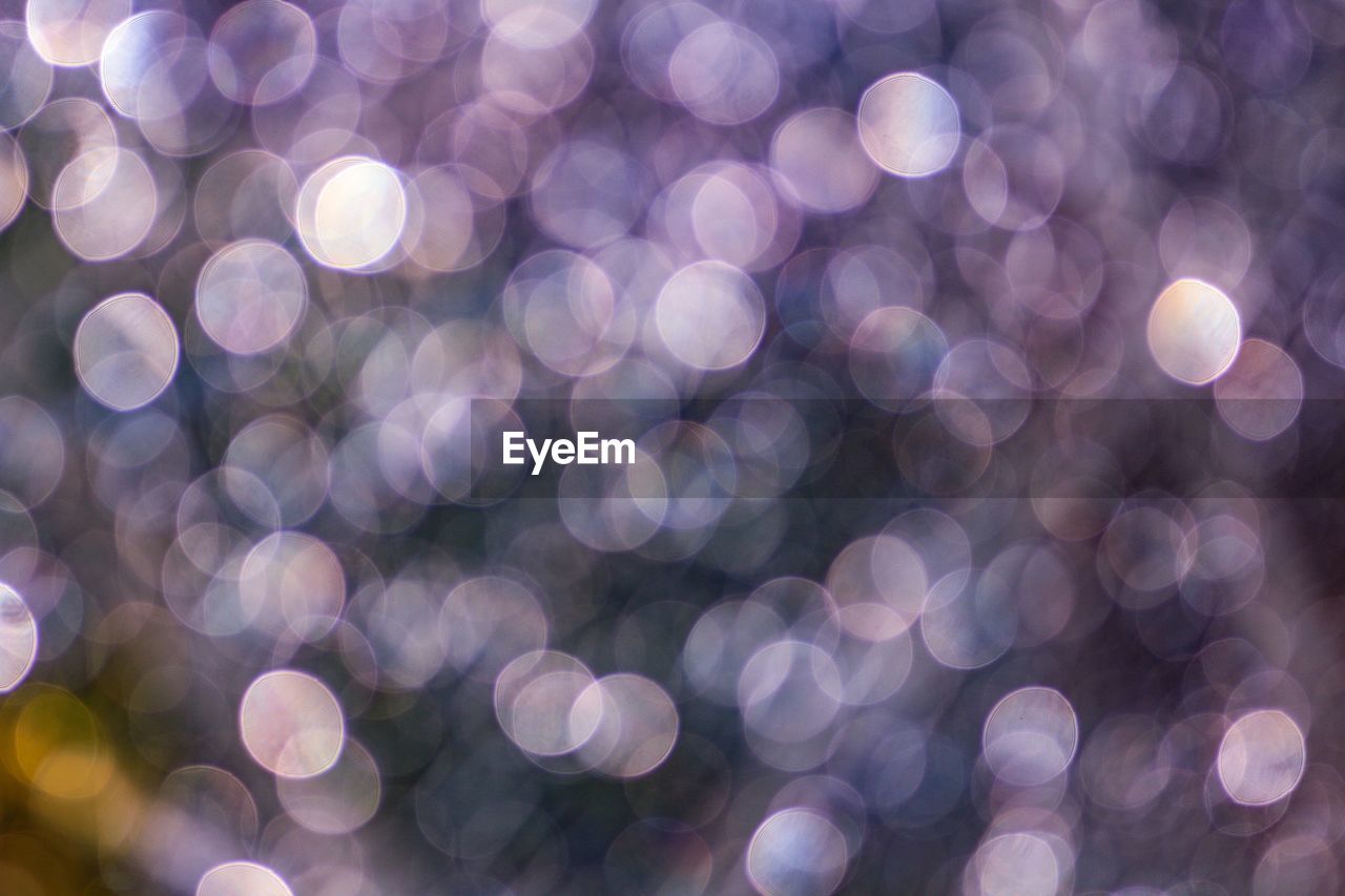 Defocused image of illuminated lights