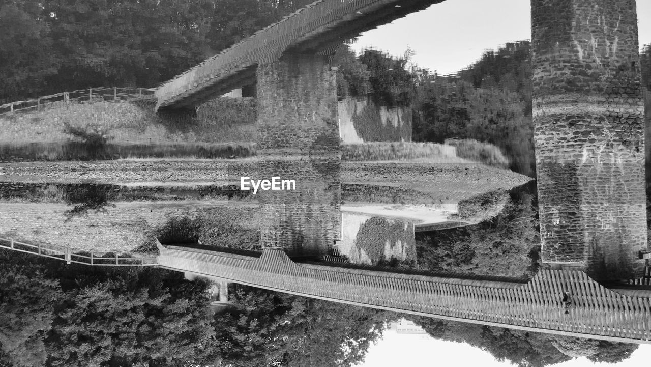 SCENIC VIEW OF BRIDGE AGAINST TREES