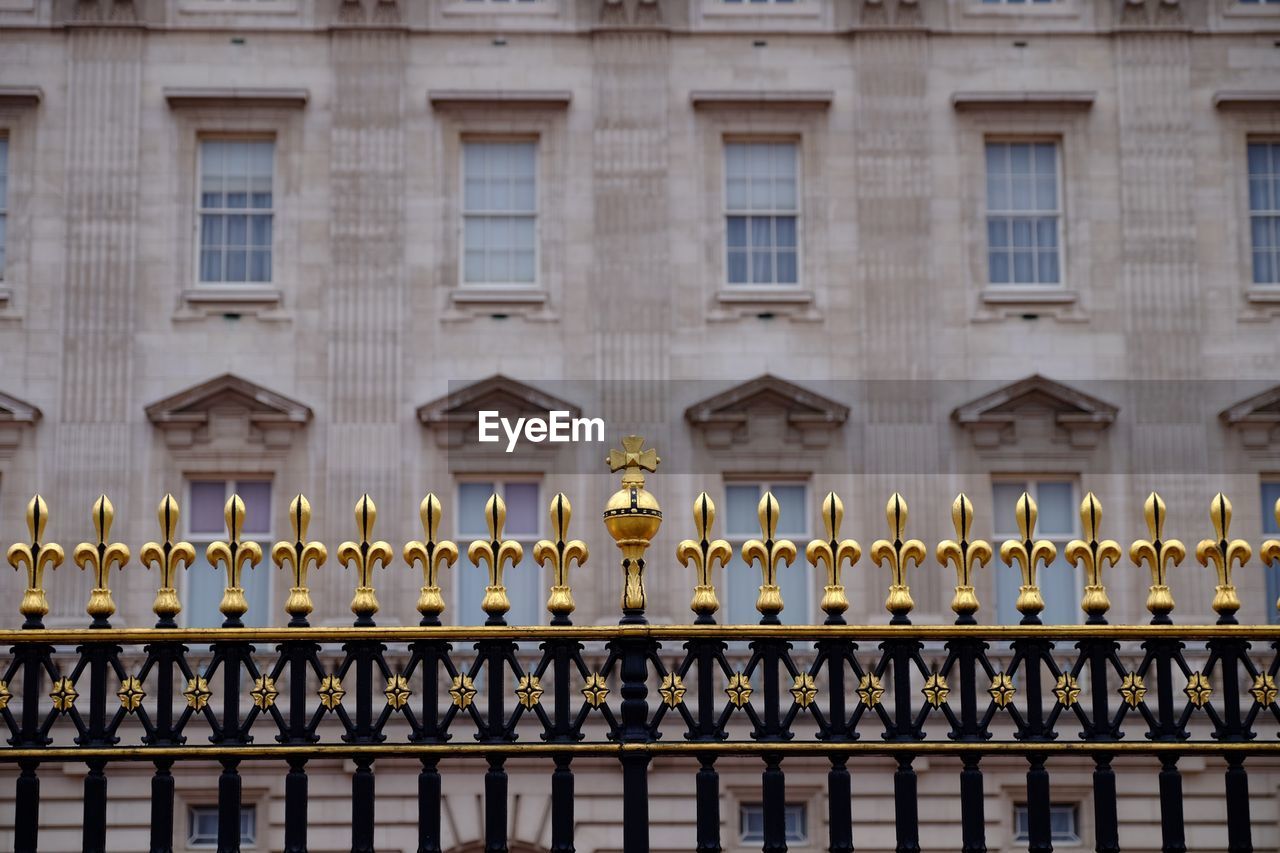 Railing against building