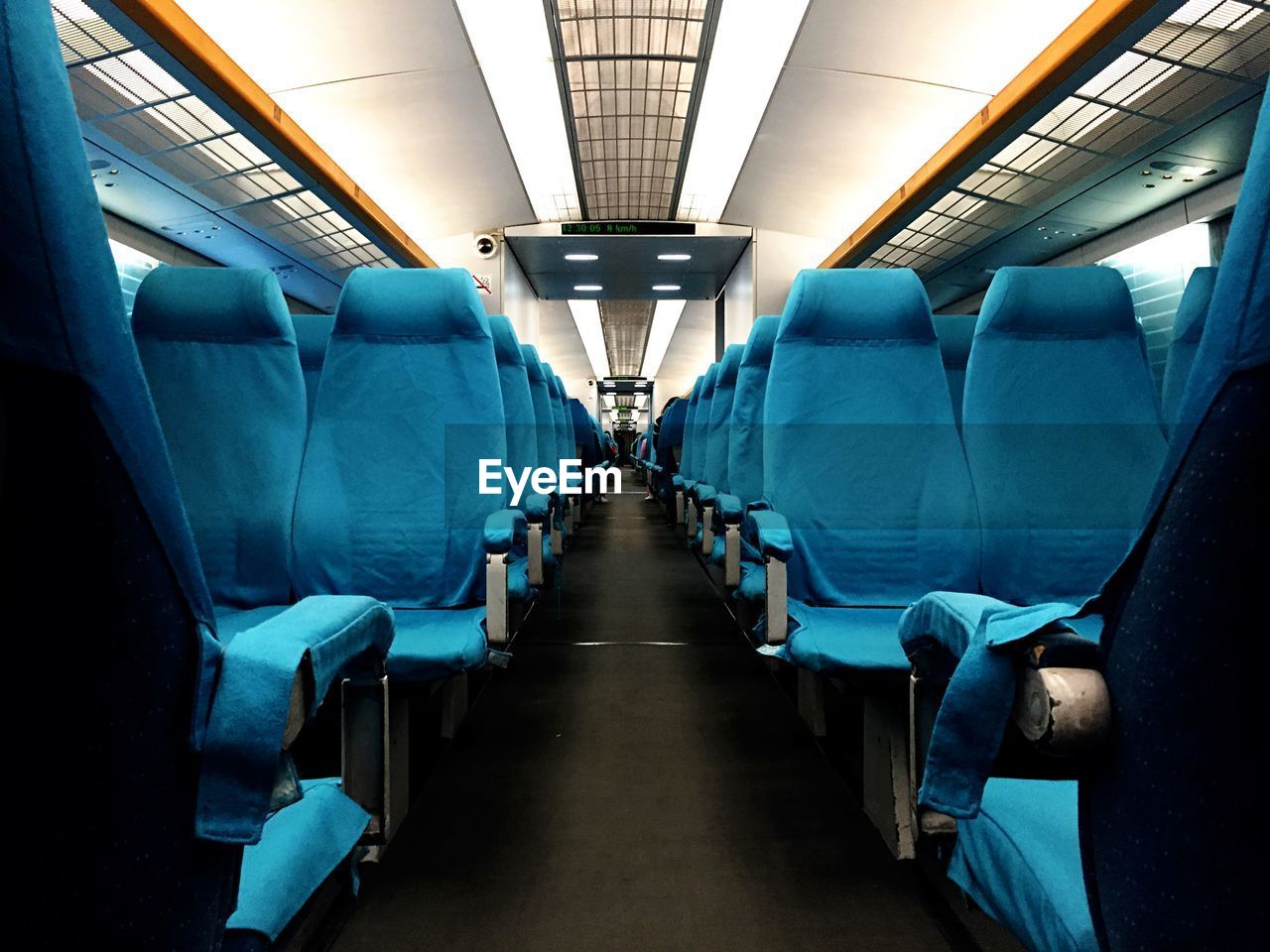 Empty seats in train