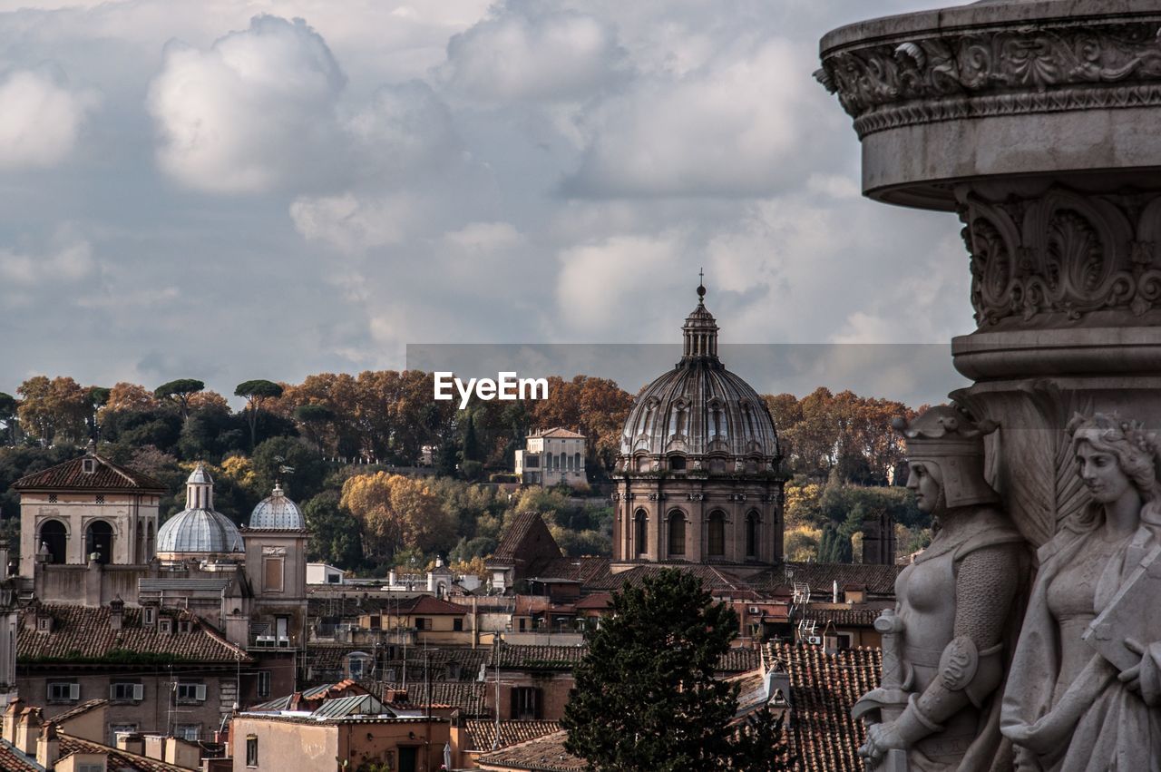 VIEW OF STATUE IN CITY