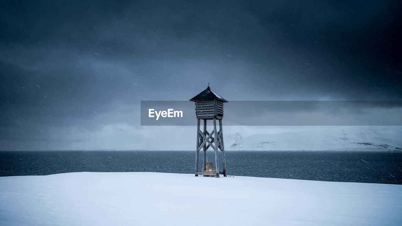 Empty beach in winter