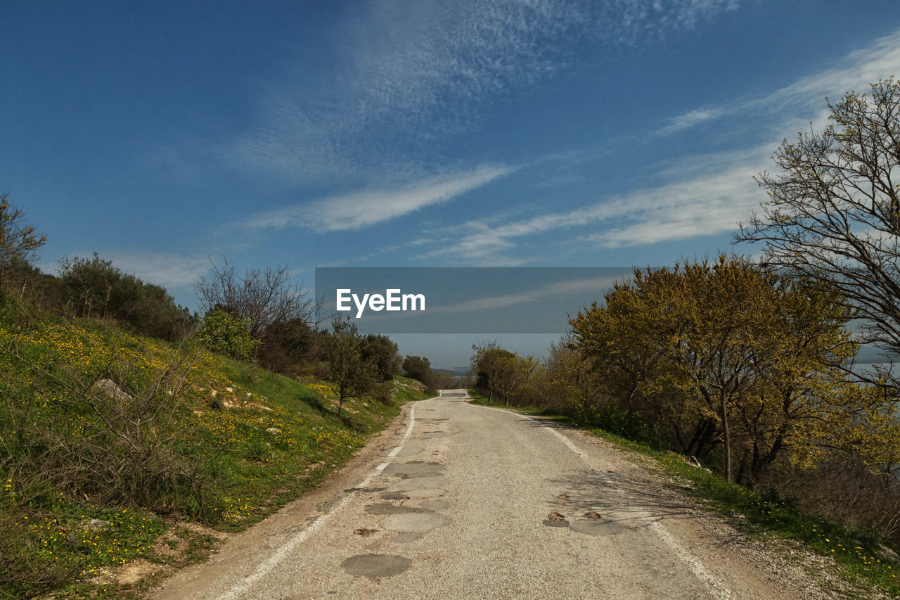 Road passing through landscape