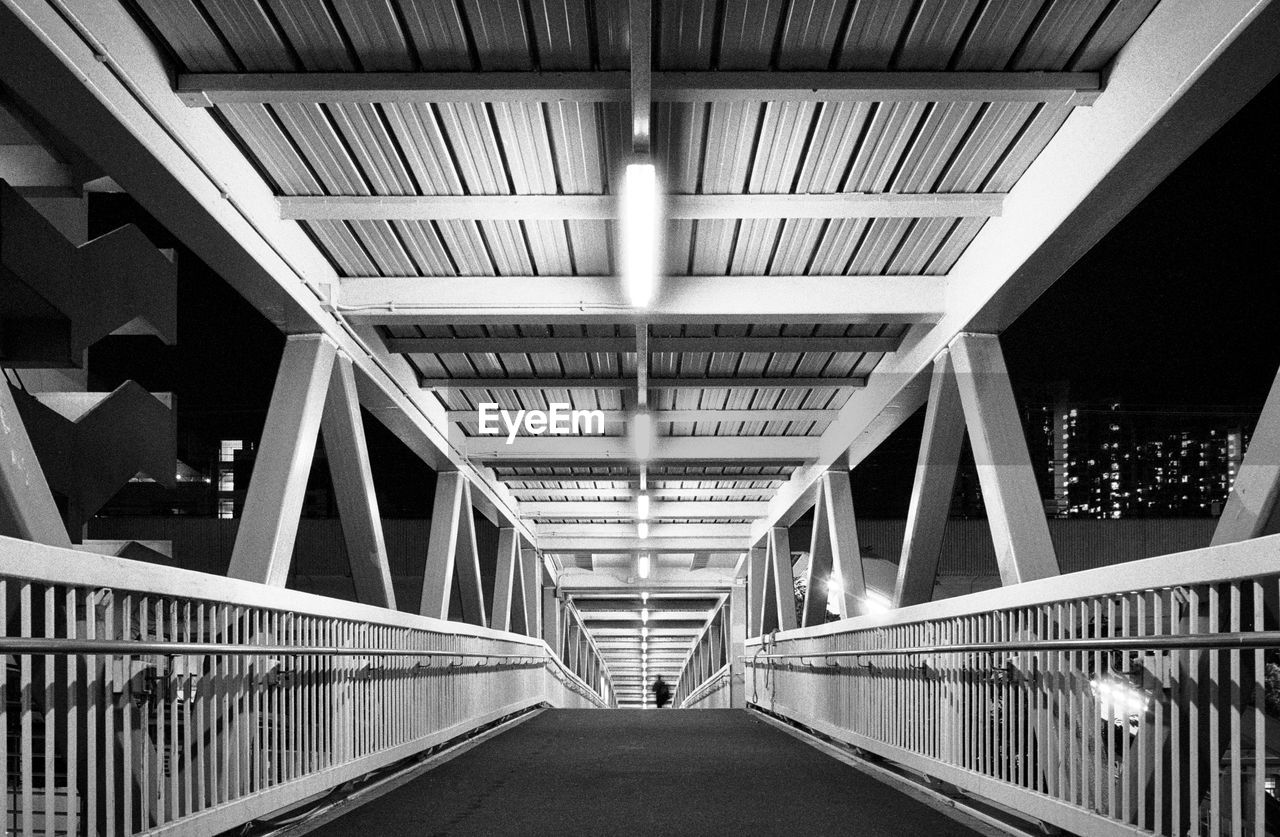 Elevated walkway amidst buildings