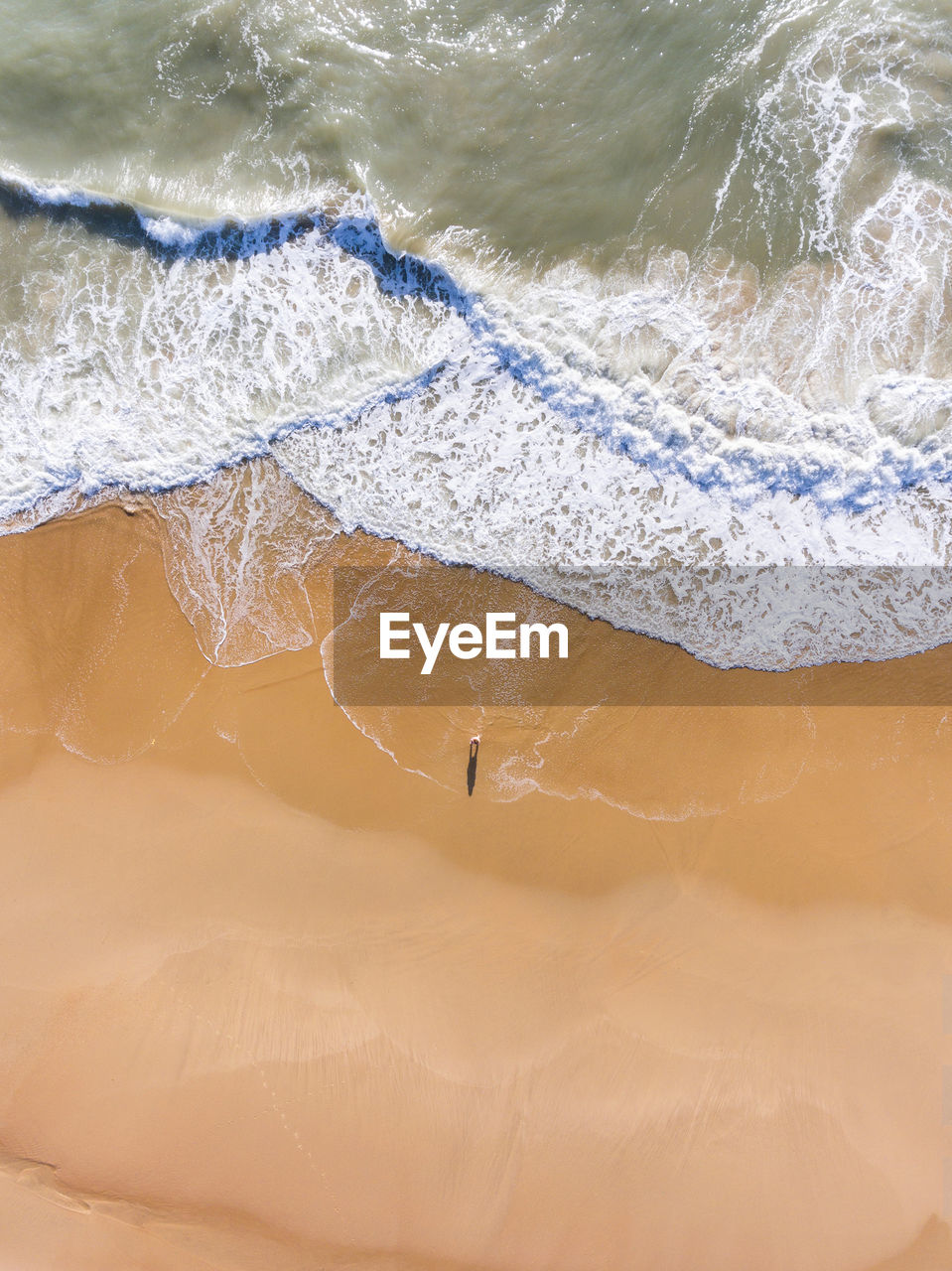 High angle view of sea waves