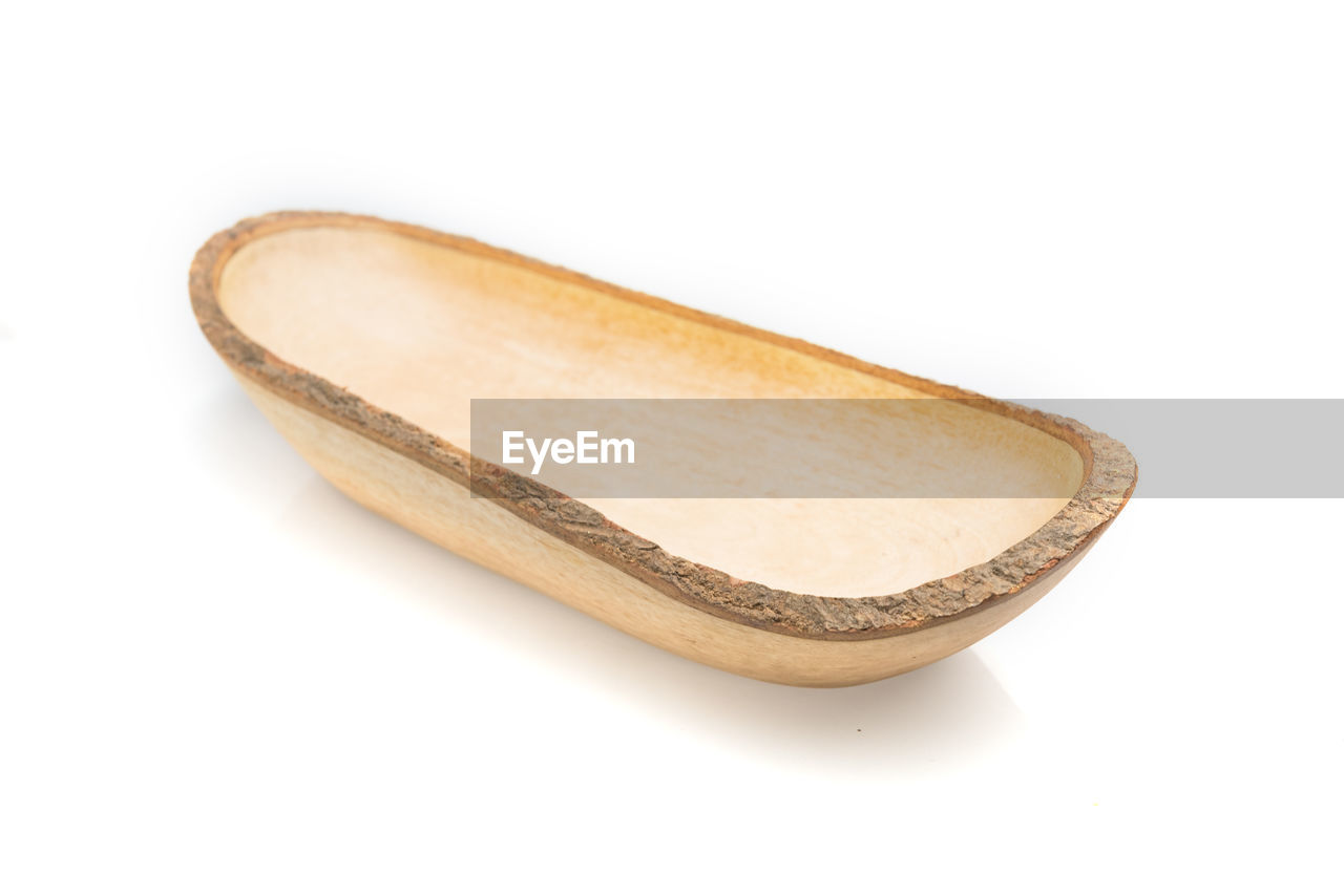 HIGH ANGLE VIEW OF BREAD ON WHITE BACKGROUND