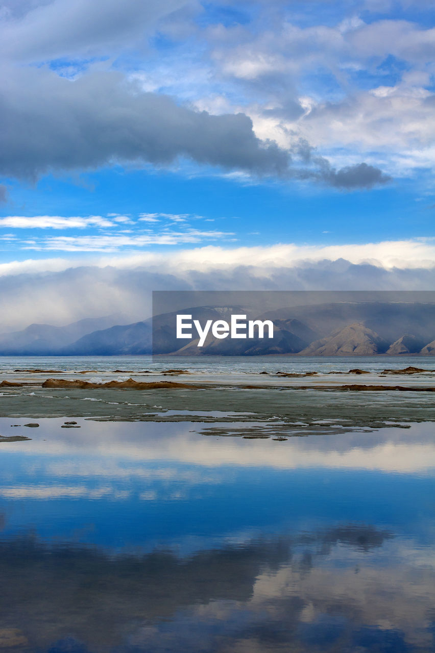 REFLECTION OF SKY ON LAKE