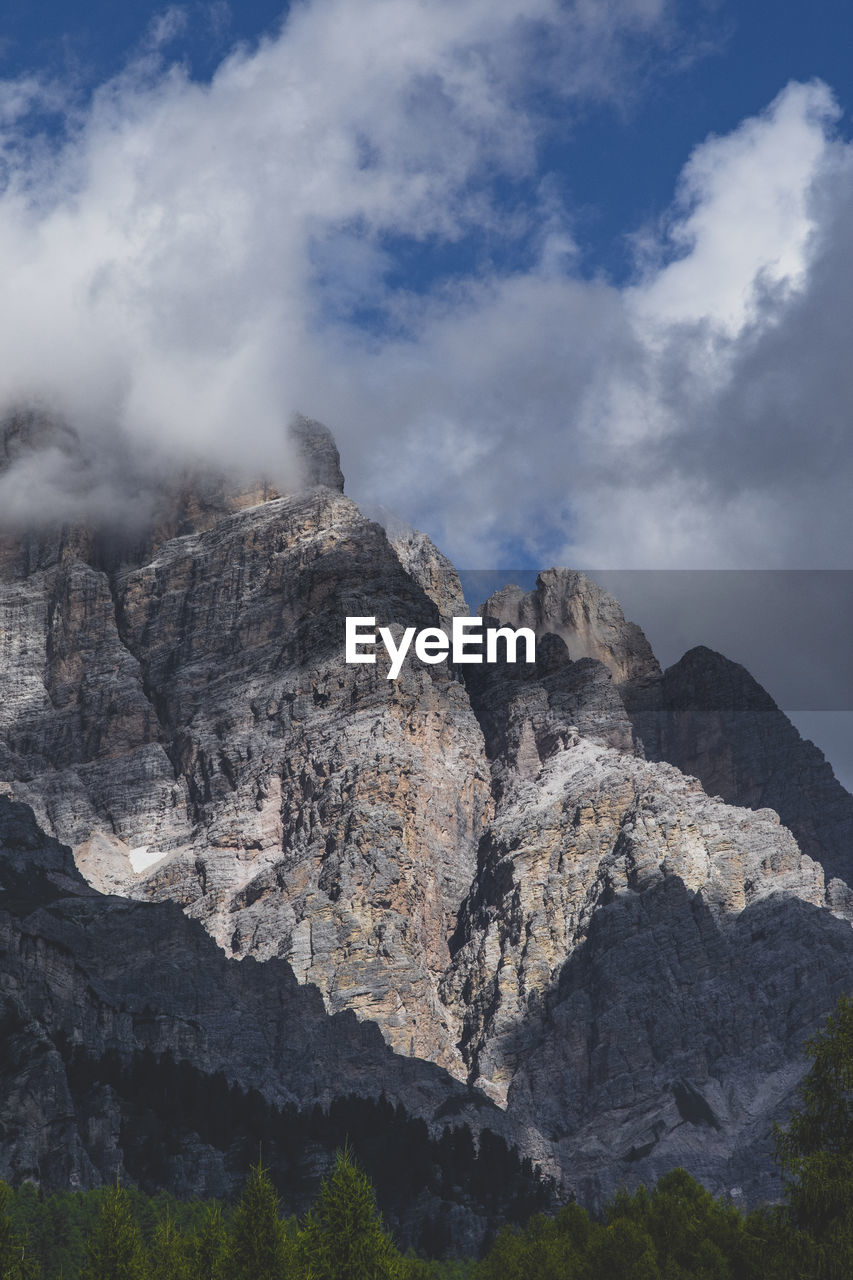 National park of the dolomites in summer