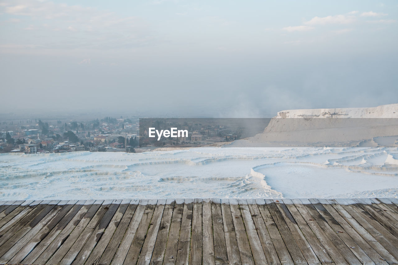 SCENIC VIEW OF SNOW LANDSCAPE AGAINST SKY