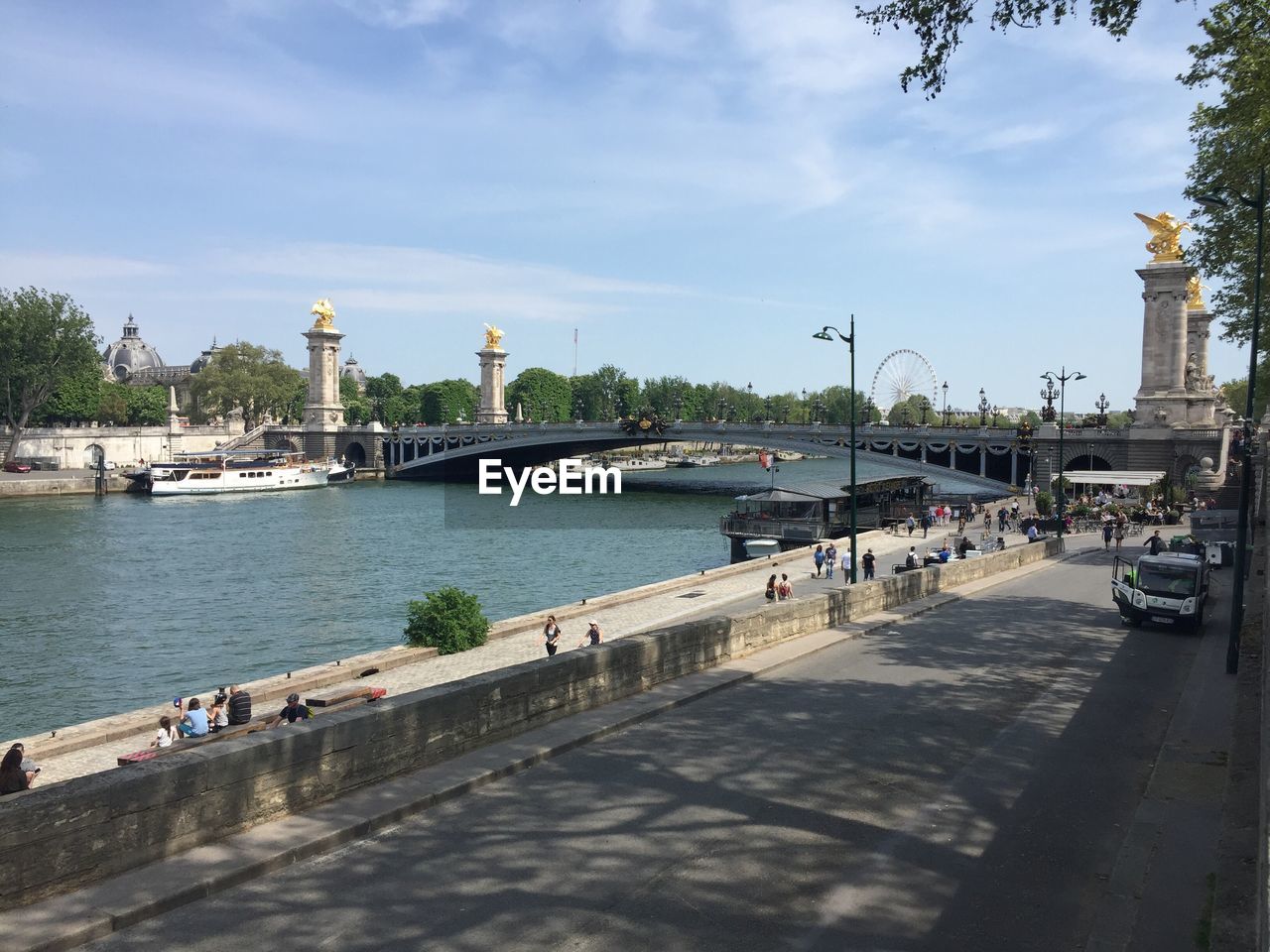 BRIDGE OVER RIVER IN CITY