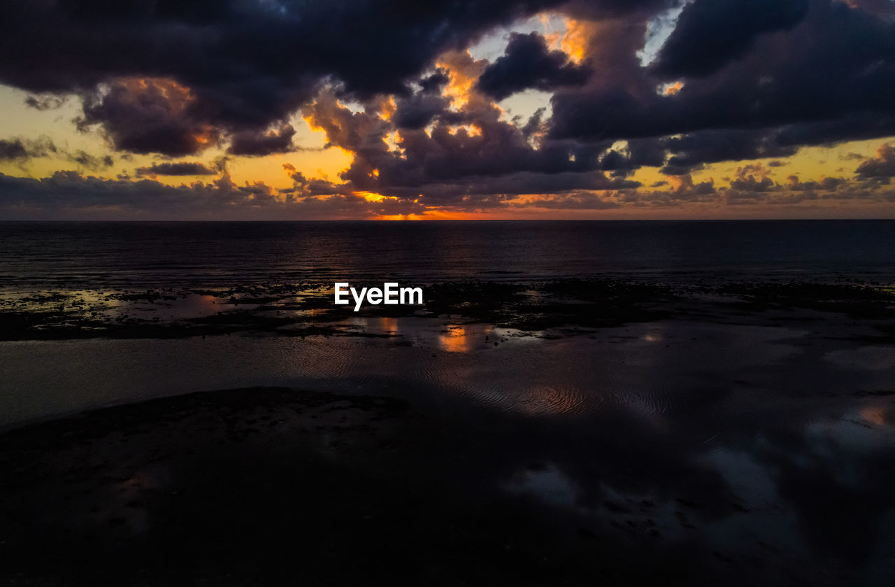 SCENIC VIEW OF SEA DURING SUNSET