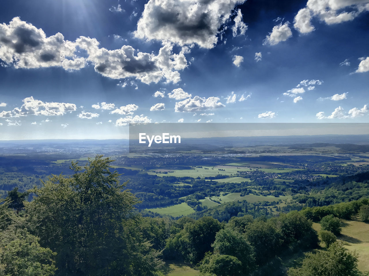 Swabian alb scenic view of landscape against sky