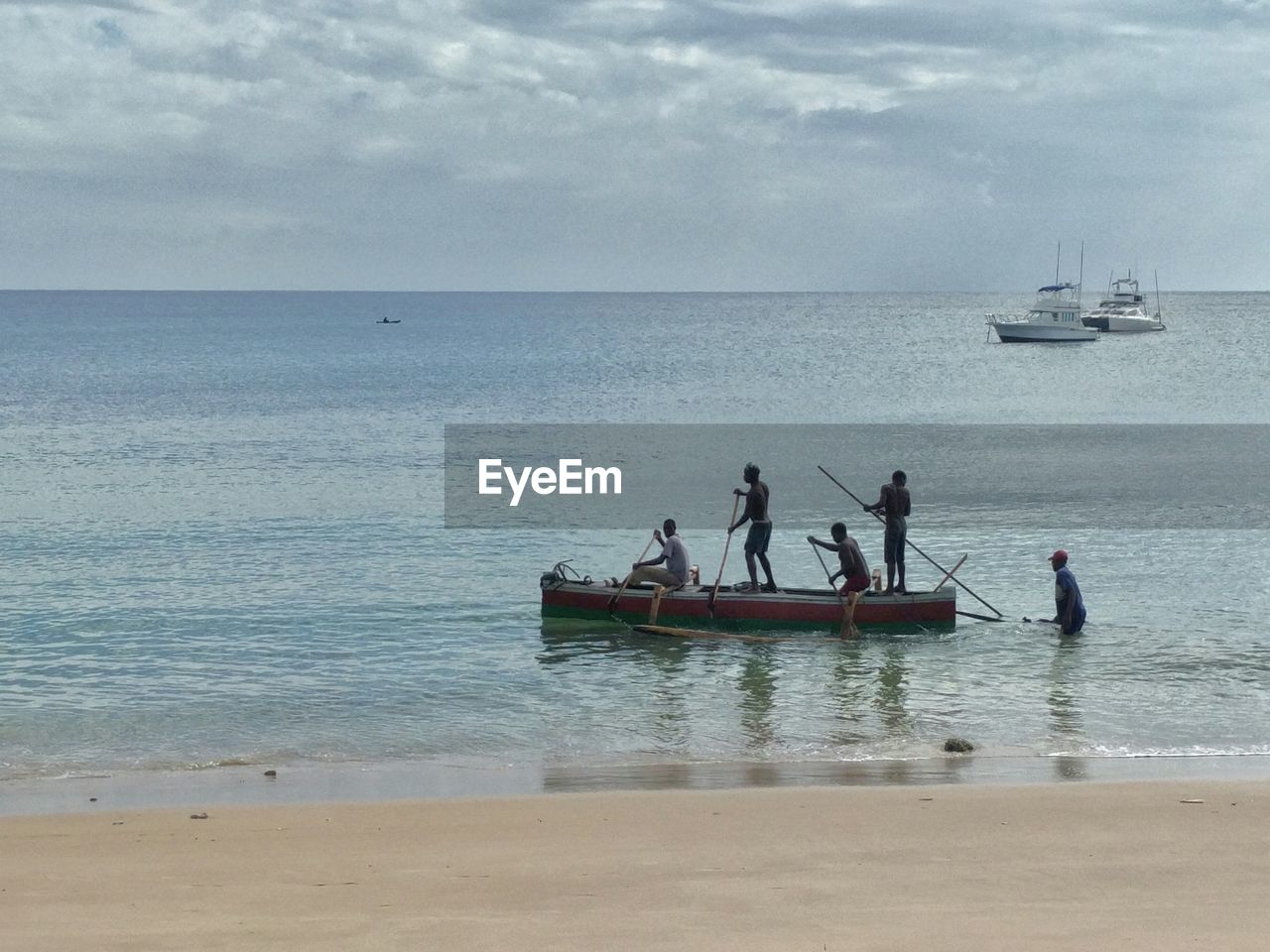 People boating in sea