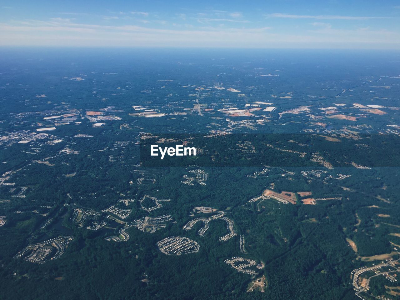 Aerial view of landscape against sky