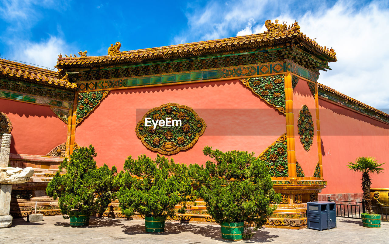 low angle view of temple against sky