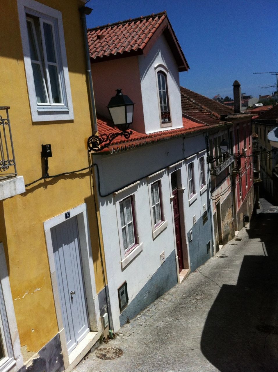 View of detached houses in town